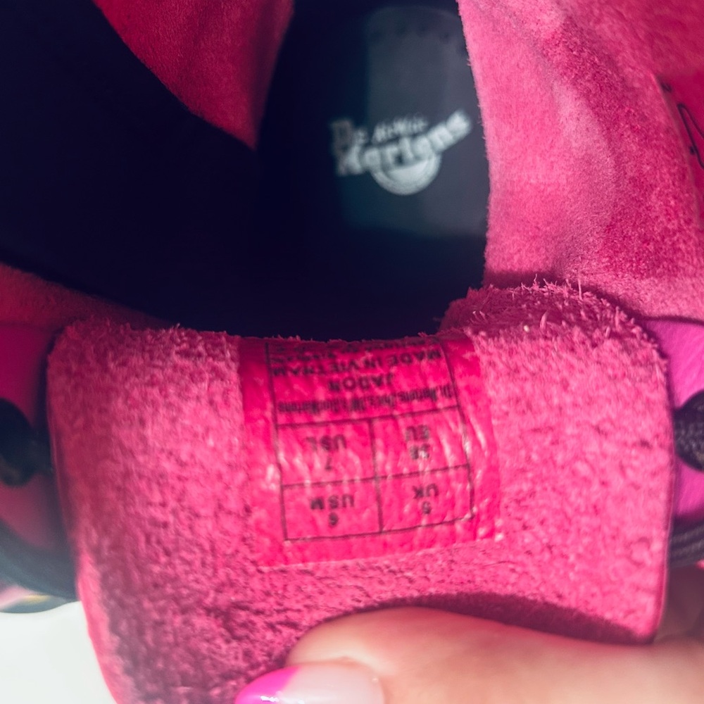 Dr. Martens Pink Jadon Boots Size 7 US Leather Platform Combat Boots